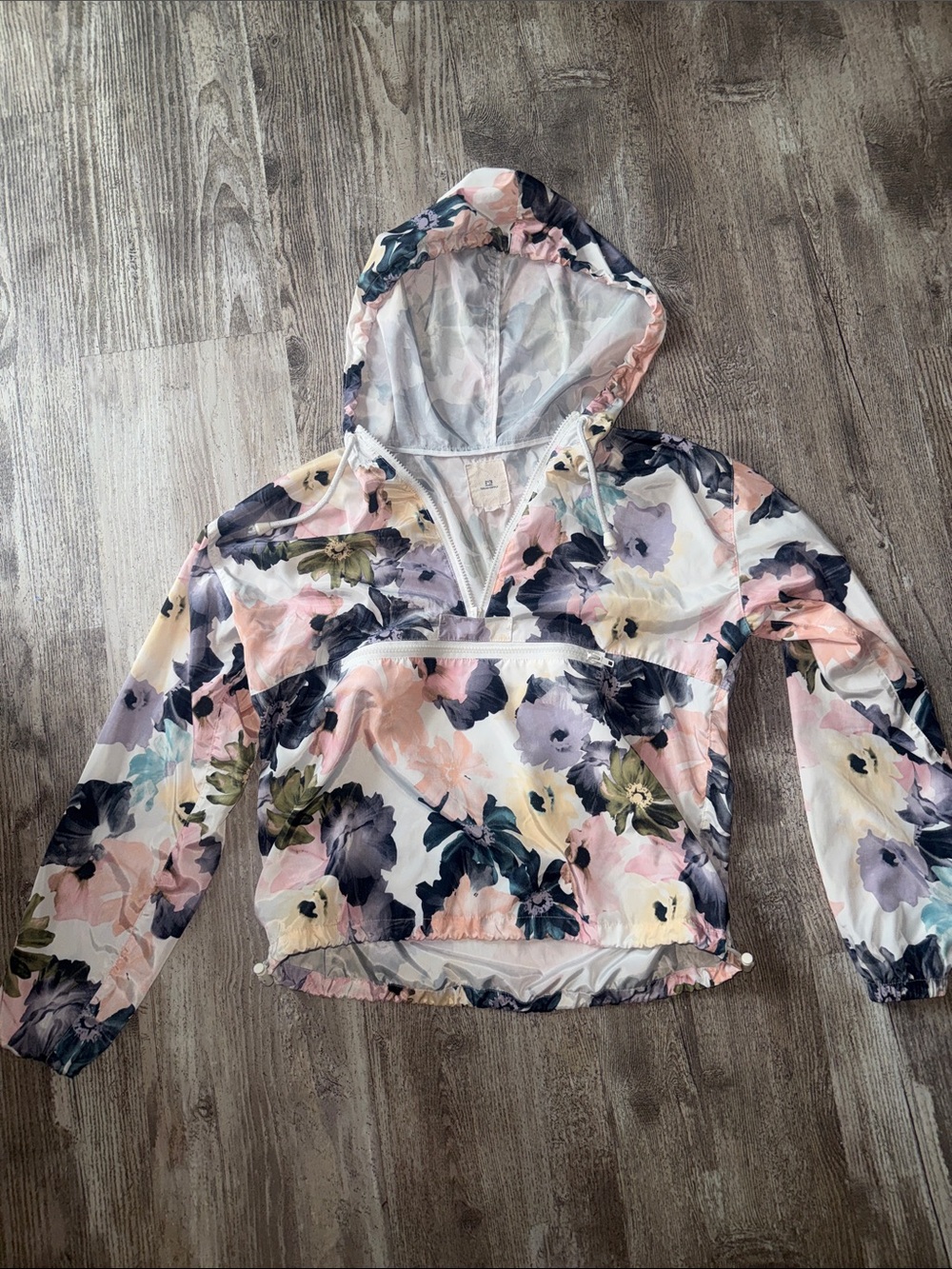 Thread & Supply Pale Blue Floral Hooded Jacket